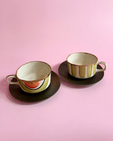 HAND-PAINTED PORCELAIN ESPRESSO CUPS