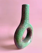 SPECKLE GLAZED TALL DOUGHNUT VASE