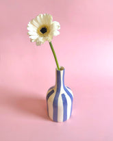PURPLE STRIPE BOTTLE VASE