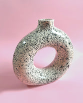SPECKLE GLAZED MONO LARGE DOUGHNUT VASE