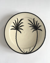 HAND-PAINTED PALM SERVING PLATE