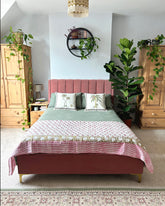 FLORAL MOTIF KANTHA THROW