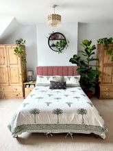 GREEN PALM DUVET COVER & PILLOWCASE SET