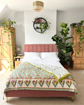 TULIP REVERSIBLE KANTHA QUILT