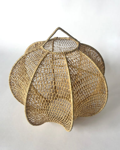 HANDWOVEN NATURAL RAFFIA LAMPSHADE