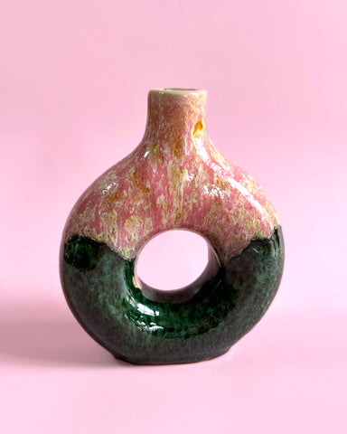 DOUBLE GLAZED MINI DOUGHNUT VASE