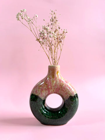 DOUBLE GLAZED MINI DOUGHNUT VASE