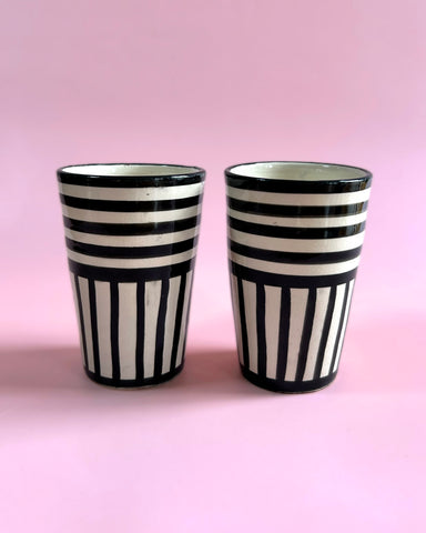 HAND-PAINTED STRIPETUMBLERS