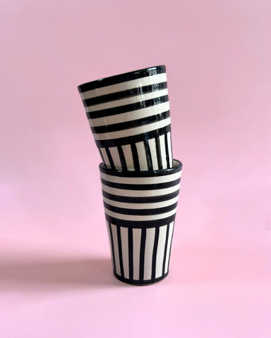 HAND-PAINTED STRIPETUMBLERS
