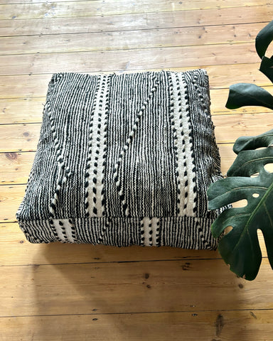 MOROCCAN RECYCLED KILIM POUFFE