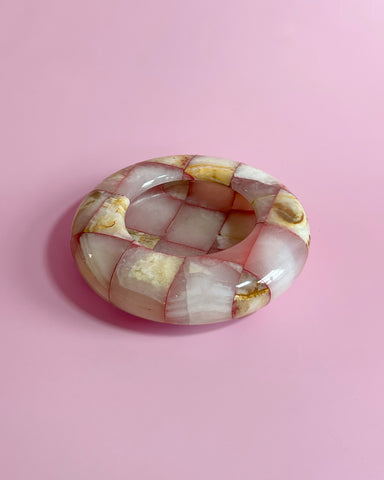ONYX HAND CARVED PATCHWORK BOWL