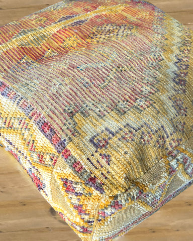MOROCCAN RECYCLED KILIM POUFFE