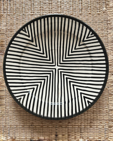 HAND- PAINTED CUT-ABOUT STRIPE SIDE PLATE